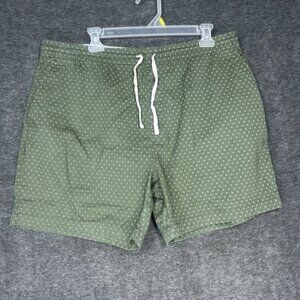 J. Crew Mens Deck Shorts Mens Medium Beige tan Drawstring 6" Inseam